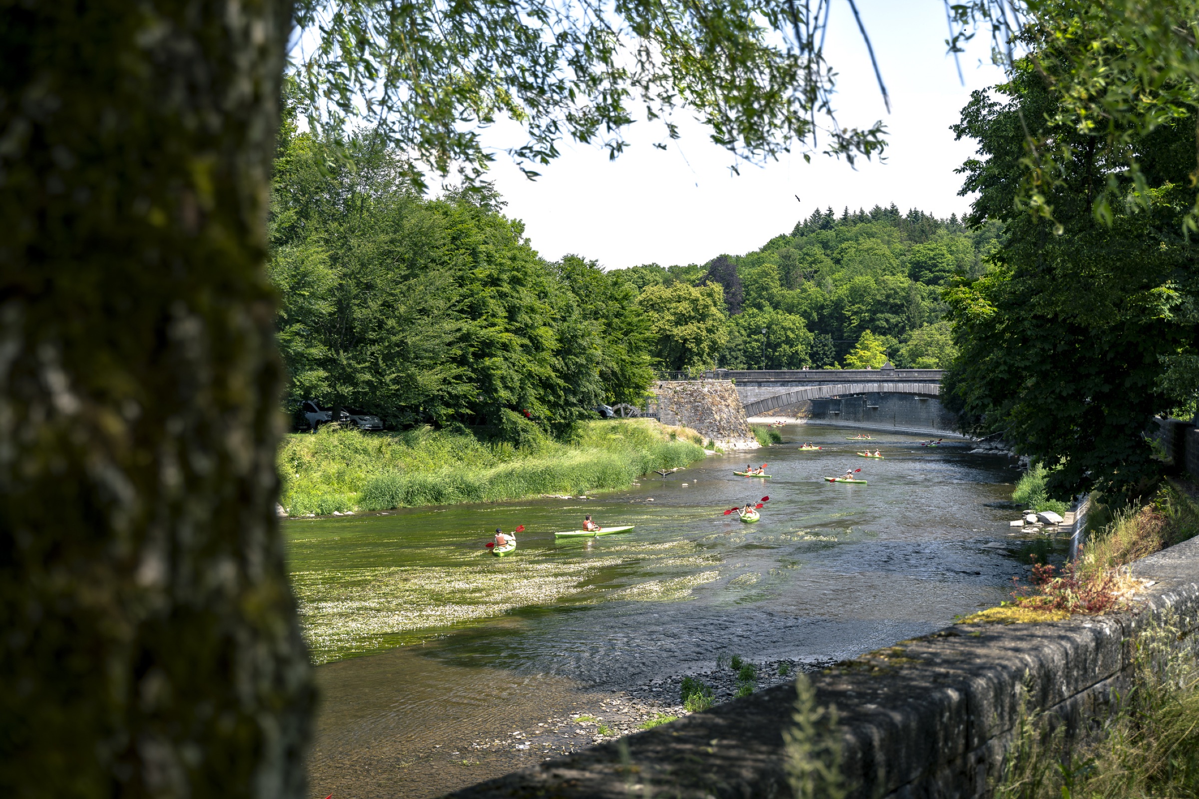 The Ourthe at Durbuy, in summer
